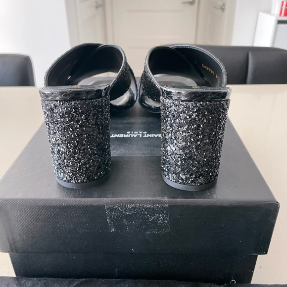 Saint Laurent Glitter 70mm Mules - Picture 4 of 7